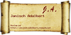 Janisch Adalbert névjegykártya